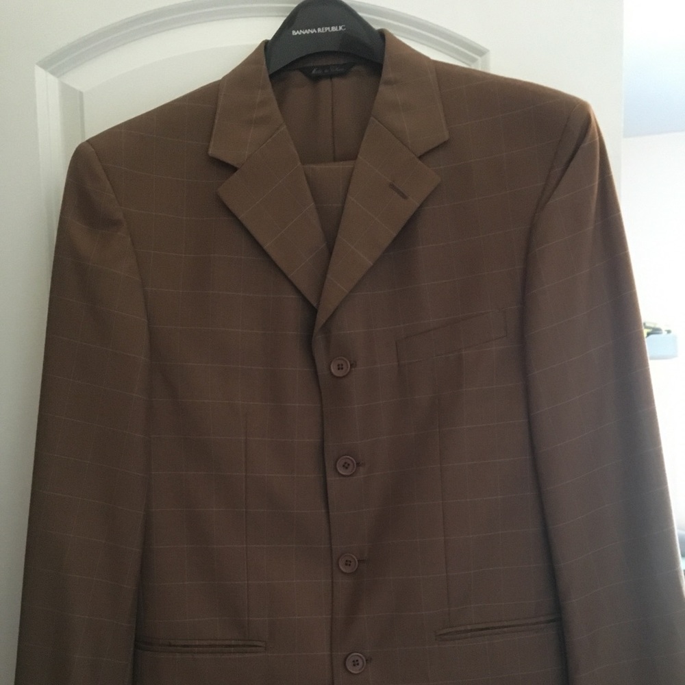 Men’s suit brown size 40 , FELLINI